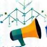 Network or megaphone icon representing media relations
